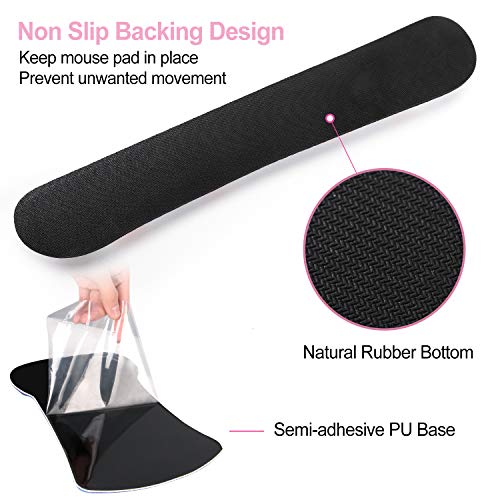 ToLuLu Keyboard Wrist Rest Pad Ergonomic Mouse Pad Set, Cute Mousepad - color: Pink Hearts