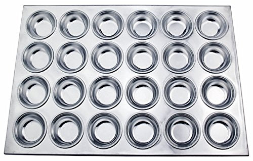 New Star Foodservice 37838 Commercial Grade Aluminum Muffin Pan - color: Silver, size: 24-Cups