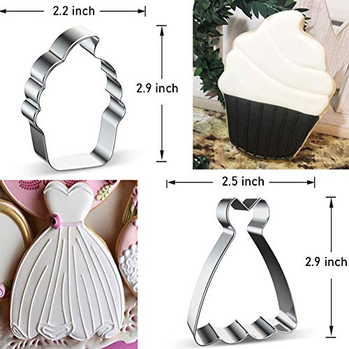 Tea Cookie Cutter Set 5 PCs Stainless Steel Small Size Teapot Teacup Kit