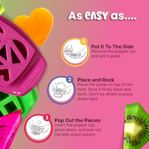FunBites Sandwich Cutter for Kids Lunch, Crustless Bento 2-Pc Set, 2 Pack - color: Green Squares/Pink Hearts