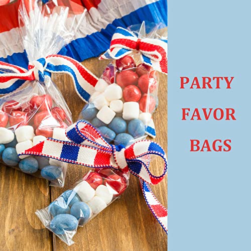 Morepack Cellophane Treat Bags 4x9 In 200 PCS Cookie Bags with Twist Ties - size: 4x9 Inch (Pack of 200)