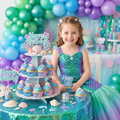 Mermaid Cupcake Liners 200 Pack Scale Baking Cups for Parties - style: Style A