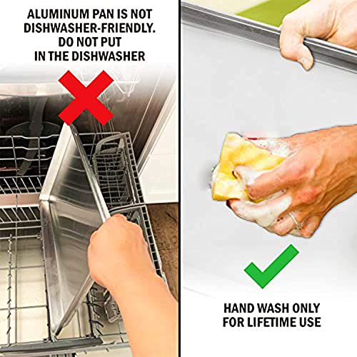 KITCHENATICS Half Sheet Baking Sheet Pan Set, Nonstick Aluminum, 13x18, 2Pc - size: 13.1" x 17.9" Half Sheet Pans - 2 PCS