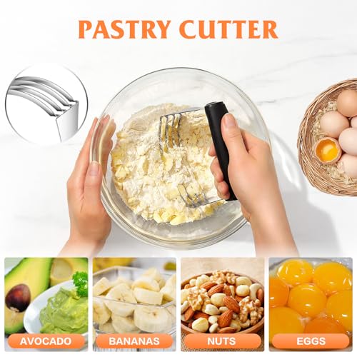 Pastry Cutter Biscuit Cutter Dough Cutters, Pastry Cutter Tool - color: 3 Pieces Black