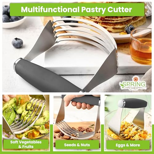 Spring Chef XL Pastry Blender, Durable Dough Blender For Baking - Gray - color: Gray, size: XL | Modern