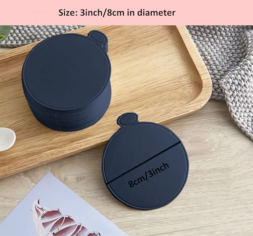 YYaaloa 3.15 Inch Mini Cake Boards Round 100pcs Black Mini Dessert Plates Mousse Cupcake Trays Base Paper Plates Circle Dessert Board - color: Black 3.15inch 100pcs