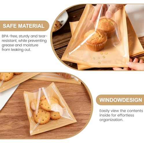 120 Pack Cookie Bags with Seal and Stickers
