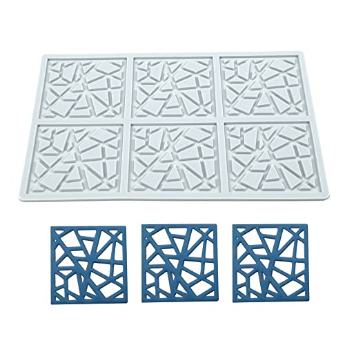 3D Hollow Geometric Silicone Mold Resin Casting Molds for Candle Soap - size: G_8.28*5.6*0.08inch