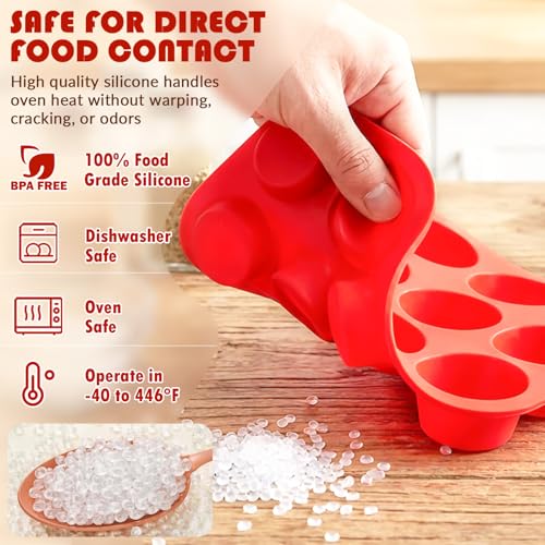HKNMTT 2Pcs Silicone Muffin Pans for Baking 12Cups BPA-Free Egg Bites Mold - style: Muffin Pans 2PCS