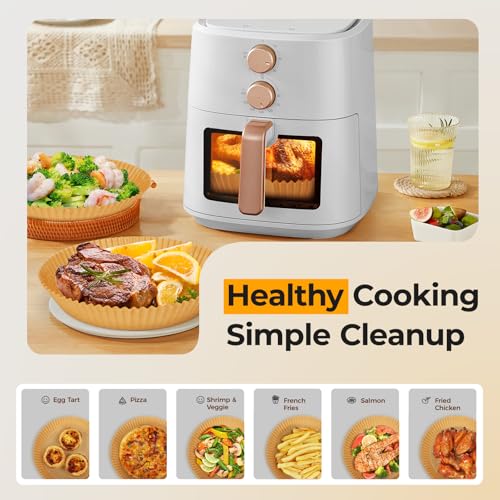 Vailnd 125PCS 9inch Round Air Fryer Liners Disposable for 10-12 QT - size: 9"Round