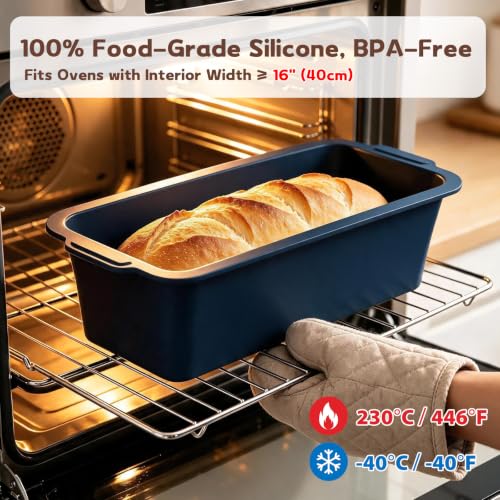 Silicone Long Bread Loaf Pan: 12x4.2x4.5 Inch Homemade Sandwich Baking Mold - color: Gray, size: 12 x 4.2 Inches