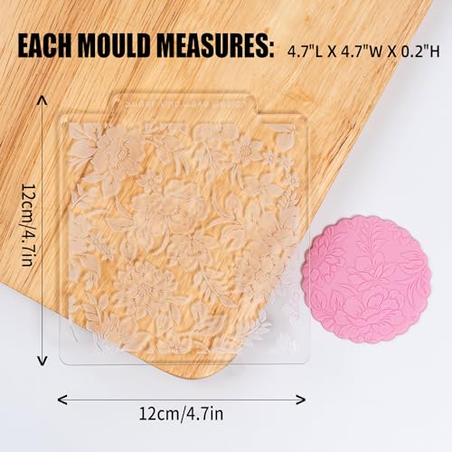 KALAIEN Cookie Stamps,Fondant Impression Mat Set of 3 Style 3 - color: Style 3