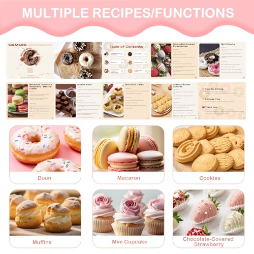 OAMCEG 48 Pack Cookie Boxes with Window, 12x8x2.5 Inch Bakery Treat Boxes for Christmas Holiday Gift Giving, Desserts, Donuts, Pastries-Pink