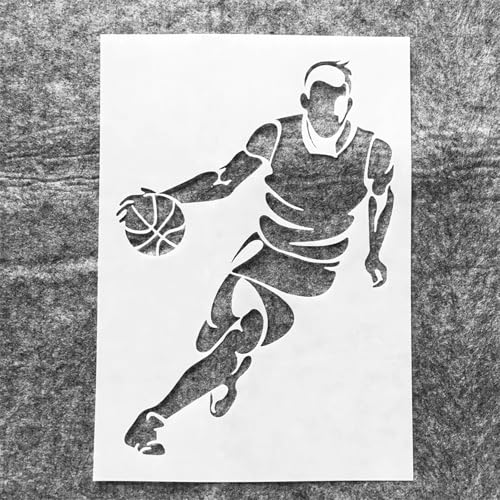 TIAMECH A4 Reusable Basketball Stencil for Painting - style: Basketball
