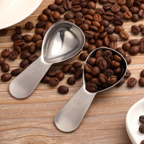 Stainless Steel 1 Tablespoon Measuring Coffee Scoop Spoon (Stainless Steel 3) - size: Stainless Steel 3
