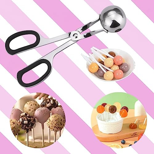 Lollipop Cake Pop Treat Bag Kit, Including 100Pcs Cake Pop Sticks, 100Pcs Parcel Bags, 100Pcs Twist Ties and 1 Cake Pop Mold, Cake Pop Maker Tools for Lollipops, Candies, Chocolates, Cookies - color: White