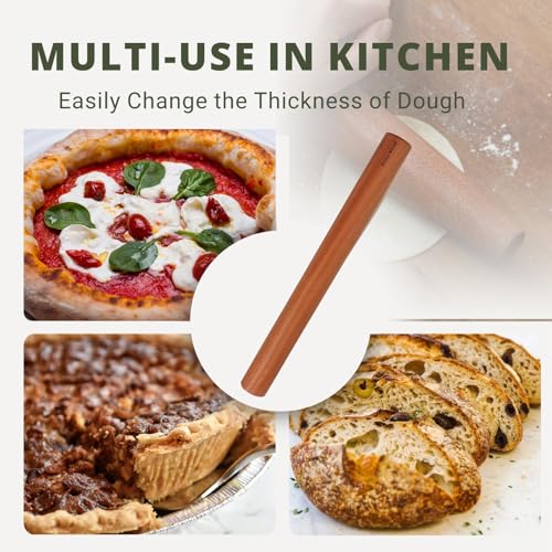 muso wood Sapele Dowel Rolling Pin for Baking - size: 17.5in Dowel Rolling Pin