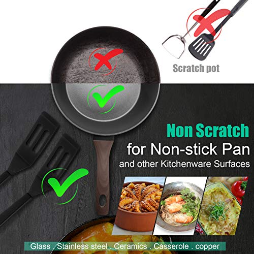 Patelai Mini Brownie Serving Spatula Silicone, Black, 2 Pieces - color: Black