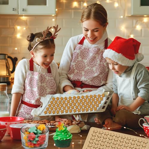 Mini Gingerbread Man Silicone Molds, 100 Cavity Christmas Gummy Molds - color: 100-Cavity Gingerbread Man Chocolate Molds