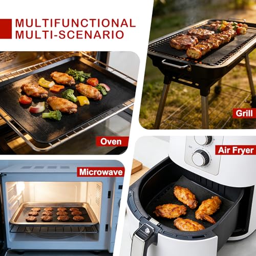 5 Pcs Reusable Air Fryer Crumb Tray Liners Compatible with Gourmia GTF7460 Toaster Oven Air Fryer Combo, Heat Resistant Nonstick Teflon Drip Pan Liners for Gourmia Accessories - size: Reusable Crumb Tray Liners