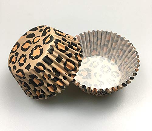 Leopard Animal Paper Muffin Cupcake Liners Cases Baking Cups 100 pcs,Standard Size 2x1.25inch - color: leopard