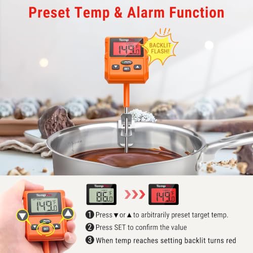 TempPro TempDip Programmable Candy Thermometer with Pot Clip - size: Programmable Design