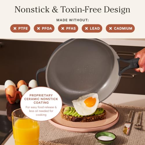 Our Place Large Always Pan, 12.5" Ceramic Nonstick Pan - color: Char, size: 12.5"