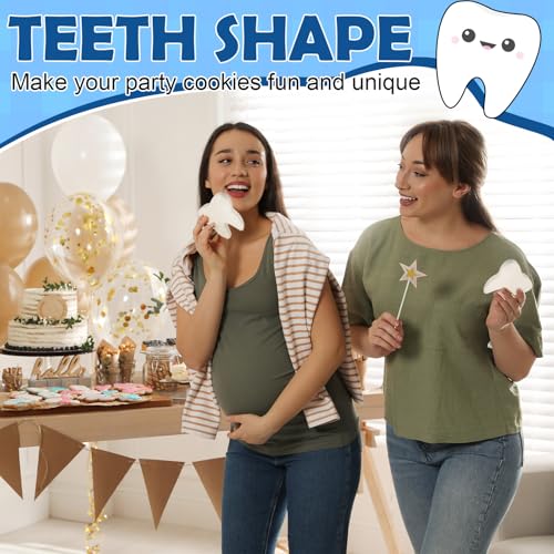 Havawish 4 Pcs Tooth Cookie Cutter Set 2 to 5 in Stainless Steel - style: Tooth