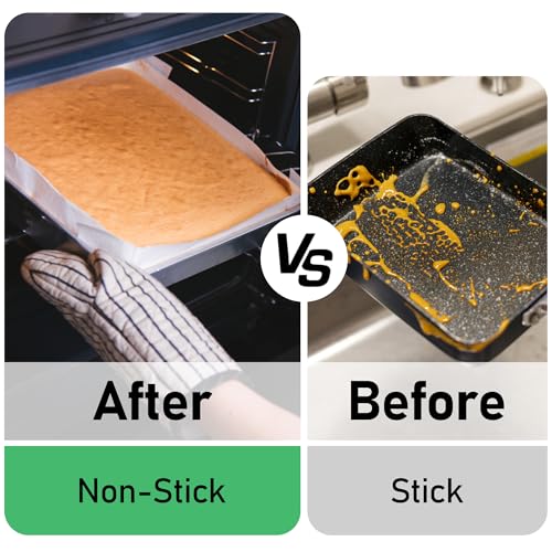 EcoDispose 200 Pcs Non-Stick Parchment Paper Baking Sheets 16-3/8"x24-3/8" - color: White, size: Full pan -200PCS