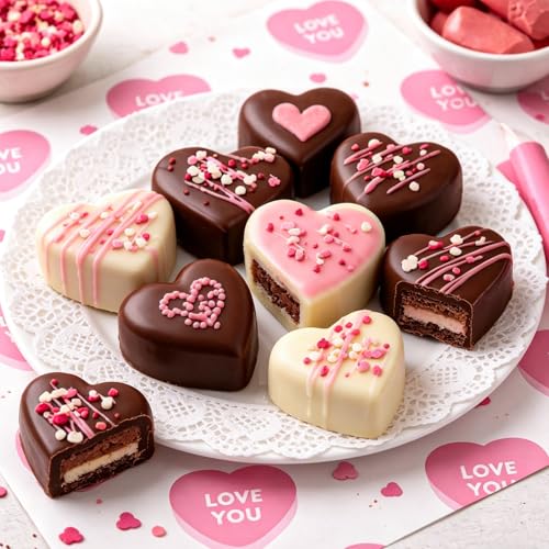 Heart Chocolate Molds Silicone 2 Inch Heart Shaped Muffin Baking Pan Mold - size: 2 Inch