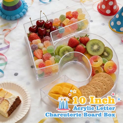 Ledido Reusable 10'' Fillable Acrylic Charcuterie Board Box Number 5 - color: Number 5