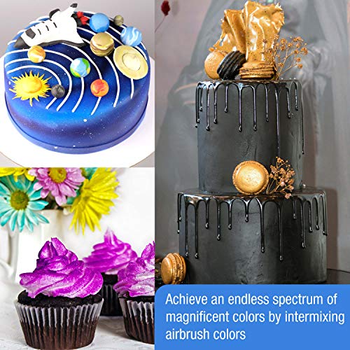 U.S. Cake Supply Airbrush 24 Bottle Cake Set 0.7 fl. oz. (20ml), 22 Colors
