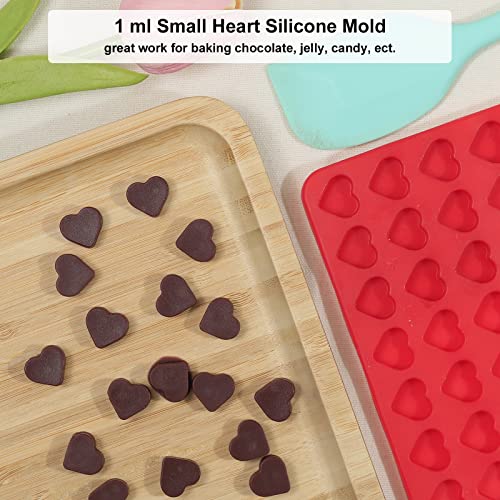 Mini Heart Silicone Mold, 150 Cavities - color: Love Shape