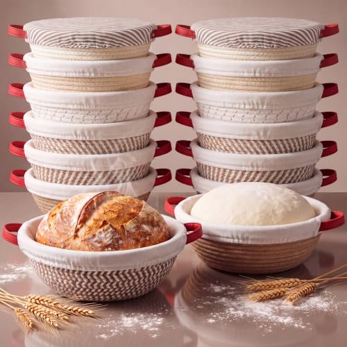 Gisafai 12 Set 9 inch Round Banneton Sourdough Bread Proofing Baskets Bulk