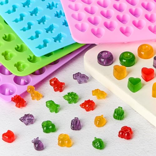 Mini Gummy Candy Silicone Molds, 5 Pcs - style: 5pcs