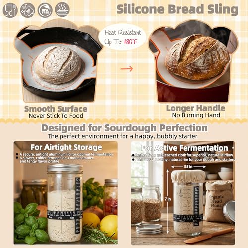 LOCONHA Sourdough Starter Kit, Sourdough Bread Baking Supplies Making Tools