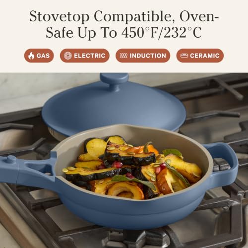Our Place Mini Always Pan, 8.5" Ceramic Nonstick Pan - color: Blue Salt, size: 8.5"