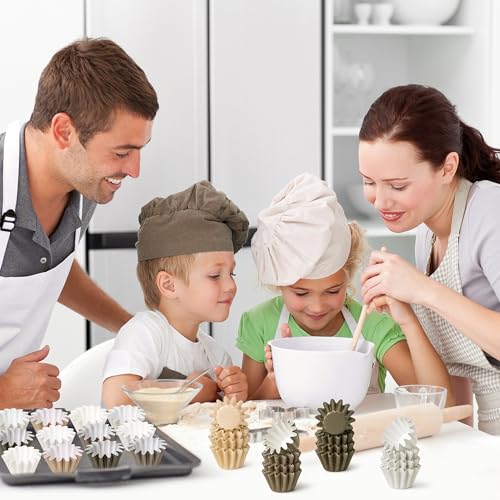 Coffee Tan Mini Size Cupcake Liners, Bulk Grease Resistant Baking Cups - color: Brown