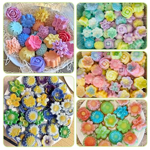 R HORSE Mini Size Silicone Molds, 2 inch Multi Flower Shapes Baking Cups - color: Muticolored
