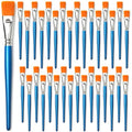 GACDR 1 Inch Flat Paint Brushes, 32 Bulk Acrylic Brushes for Watercolor - size: 1 inch 32 pieces