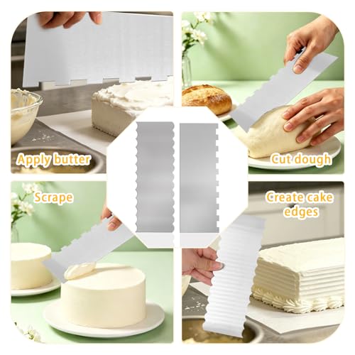 9 Inch Cake Scraper Smoother, Cake Decorating Tools for Buttercream