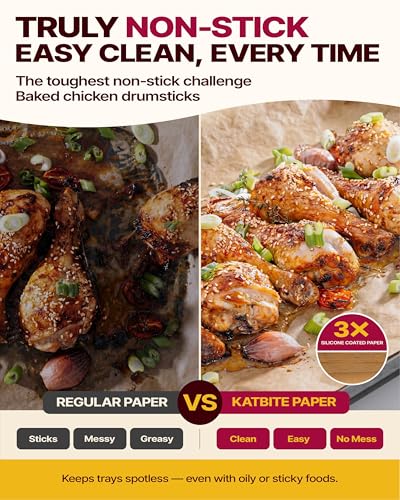 Katbite Parchment Paper Baking Sheets, 200 Pcs, 16x24 Inch, Heavy Duty - size: 16"x24"
