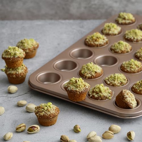 HAPPIELS 24 Cup Mini Muffin Pan Nonstick, PFOA & BPA Free - style: Mini Muffin Pan