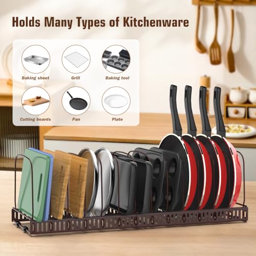 Housolution Cutting Board and Baking Tray Cookie Sheet Organizer, Bronze - color: Bronze, size: 14 Dividers