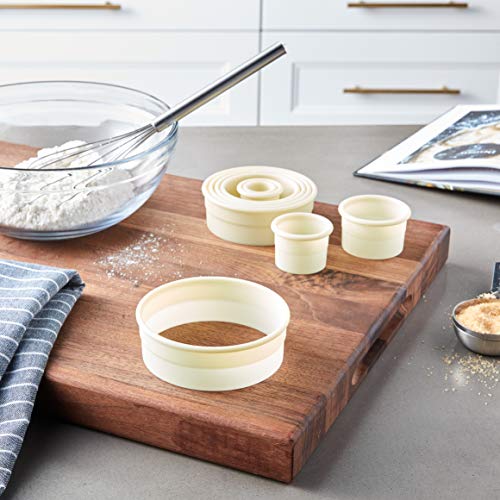 Mercer Culinary 9-Piece Round Plain Nylon Cutter Set,Off White - style: Round Plain