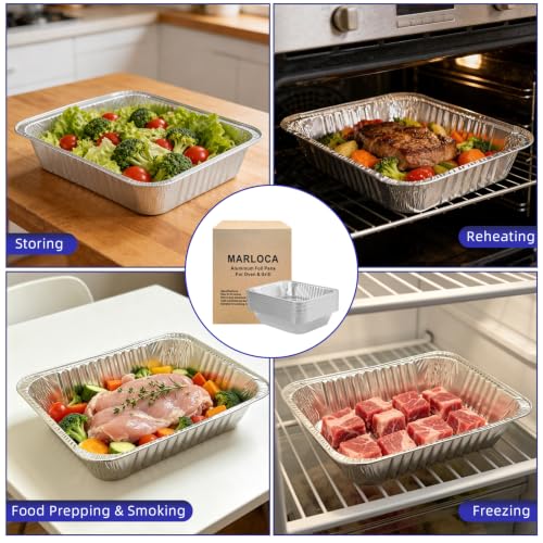 9x13 Aluminum Foil Pans 30 Pack - Heavy Duty Disposable Baking Pans - size: 30 Pack