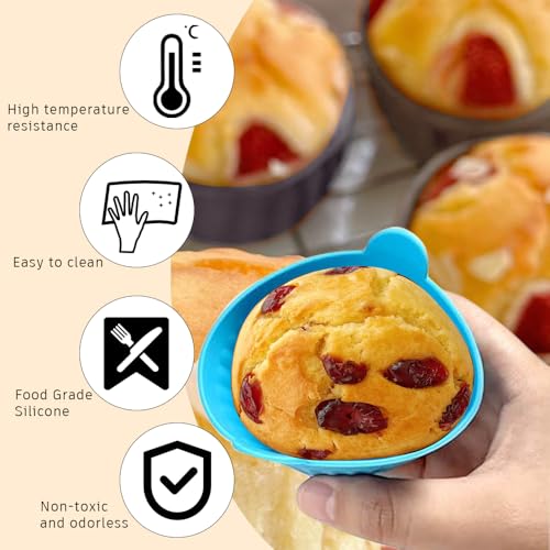 8-piece set of air fryer baking molds, high-end food grade silicone mold cups, non stick air fryer accessories suitable for eggs, cupcakes, pancakes, puddings, pies, and Kashida sauce