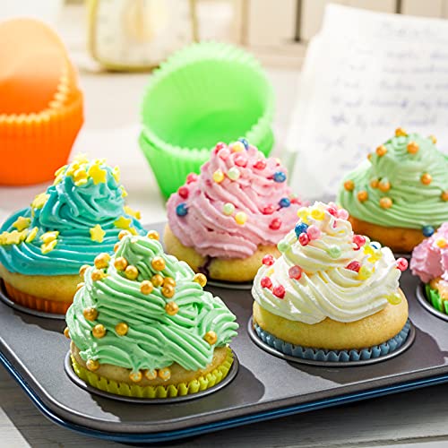 300 Count Blue Cupcake Liners Standard Paper Baking Cups - color: Blue