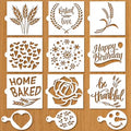 Sourdough & Artisan Bread Stencils -Cake, Pie, Bread & Cookies -Decorate Your Own Unique Design -Baking Mold Stencil Template for Decorating. Classic Wheat, Hearts & More, BONUS Coffee/Cookie Stencils