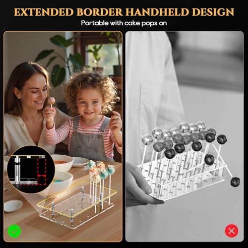 Lollipop Stand 24-Hole Clear Acrylic Cake Pop Holder
